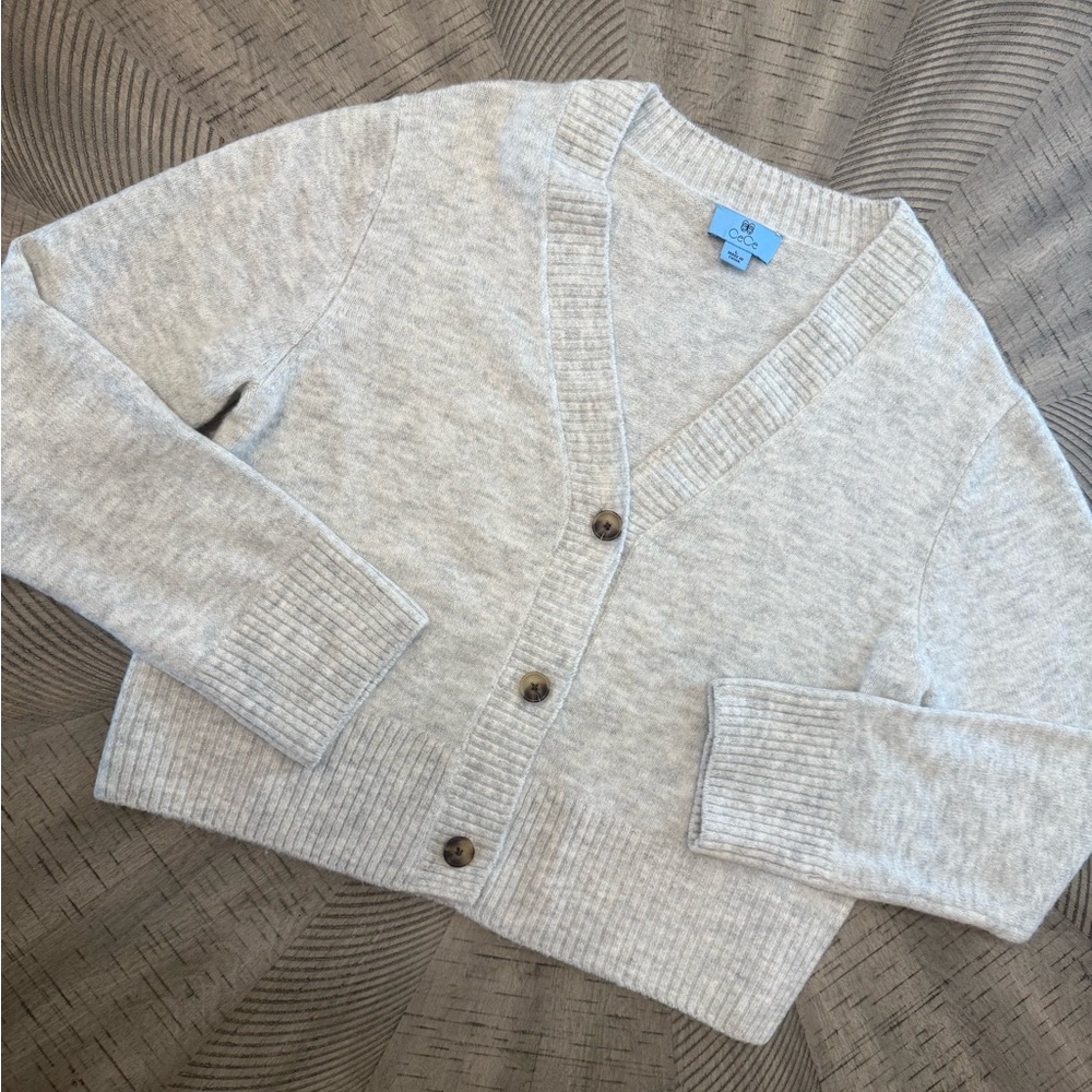 CeCe Light Gray Women's Cardigan
